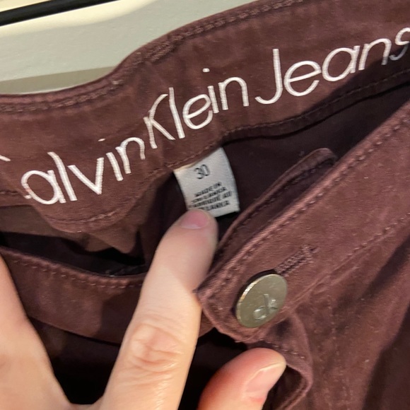 Calvin Klein Maroon Skinny Ankle Pants Size 30 - Picture 4 of 9